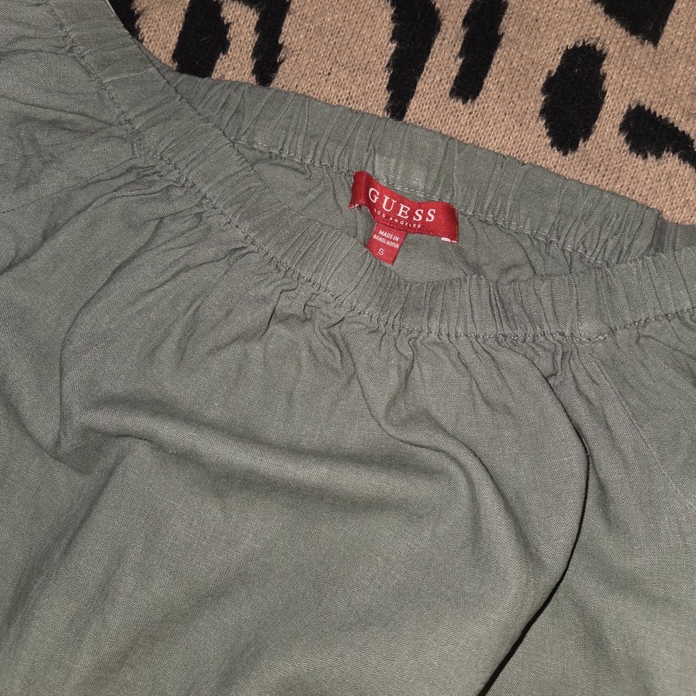 Guess Olive Green Dress With Pockets